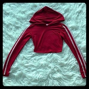 Red crop top hoody